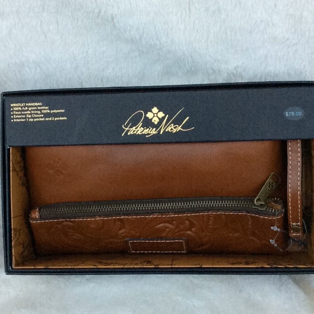 Patricia Nash Leather Wristlet Handbag NWT - Picture 5 of 16